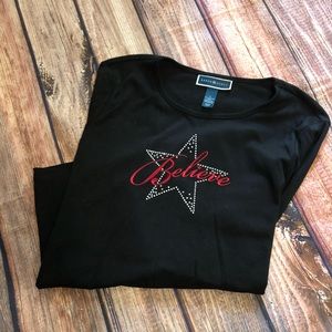 B-E-L-I-E-V-E Long Sleeve Shirt size L